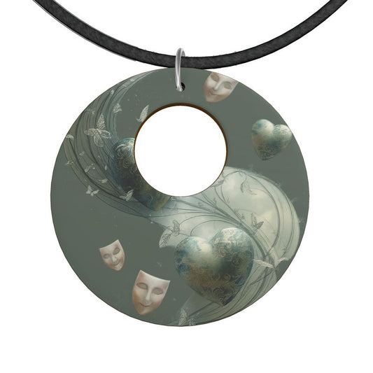 Heart The Arts™ Drama Muse Wooden Pendant Choker
